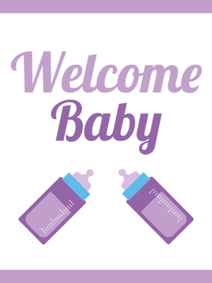 Custom Outdoor Yard Signs Multiple Sizes Welcome Baby Sign