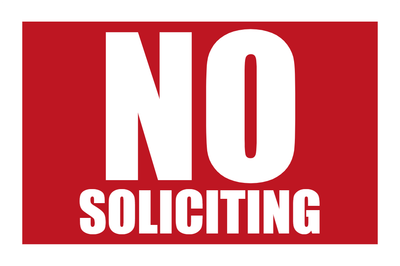 Custom Outdoor Yard Signs Multiple Sizes No Soliciting