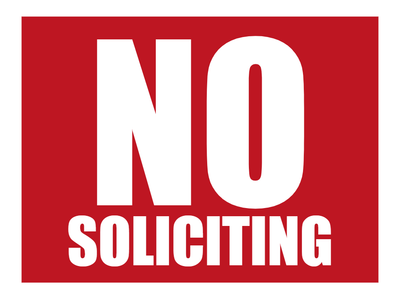 Custom Outdoor Yard Signs Multiple Sizes No Soliciting