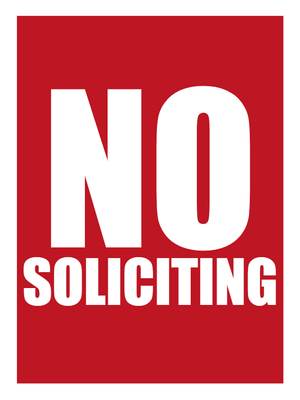 Custom Outdoor Yard Signs Multiple Sizes No Soliciting