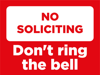 Custom Outdoor Yard Signs Multiple Sizes Dont Ring Bell