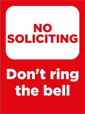 Custom Outdoor Yard Signs Multiple Sizes Dont Ring Bell