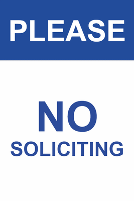 Custom Outdoor Yard Signs Multiple Sizes Please No Soliciting