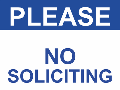 Custom Outdoor Yard Signs Multiple Sizes Please No Soliciting