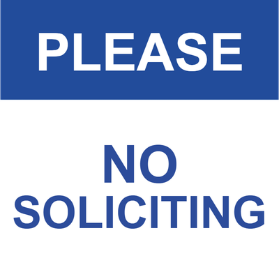 Custom Outdoor Yard Signs Multiple Sizes Please No Soliciting