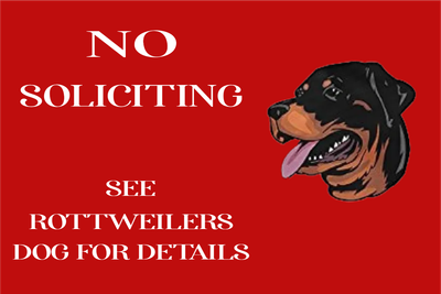 Custom Outdoor Yard Signs Multiple Sizes See Rottweilers