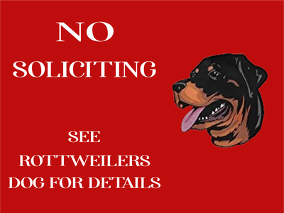 Custom Outdoor Yard Signs Multiple Sizes See Rottweilers