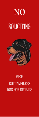 Custom Outdoor Yard Signs Multiple Sizes See Rottweilers