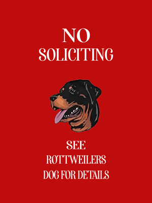 Custom Outdoor Yard Signs Multiple Sizes See Rottweilers
