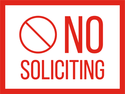 Custom Outdoor Yard Signs Multiple Sizes Simple No Soliciting