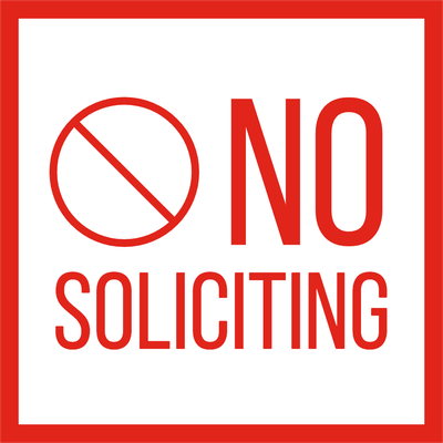 Custom Outdoor Yard Signs Multiple Sizes Simple No Soliciting