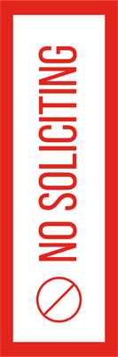 Custom Outdoor Yard Signs Multiple Sizes Simple No Soliciting