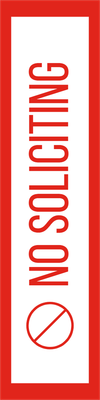 Custom Outdoor Yard Signs Multiple Sizes Simple No Soliciting
