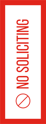 Custom Outdoor Yard Signs Multiple Sizes Simple No Soliciting