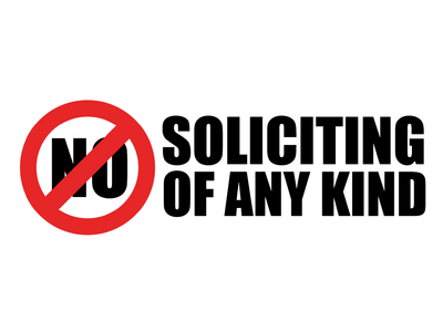 Custom Outdoor Yard Signs Multiple Sizes No Solicitor Allowed