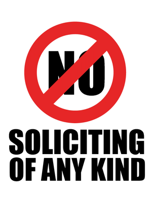 Custom Outdoor Yard Signs Multiple Sizes No Solicitor Allowed