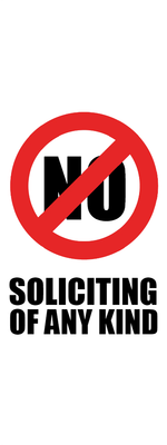 Custom Outdoor Yard Signs Multiple Sizes No Solicitor Allowed