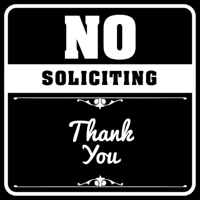 Custom Outdoor Yard Signs Multiple Sizes Stop Solicitation