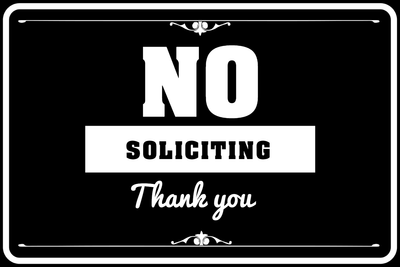 Custom Outdoor Yard Signs Multiple Sizes Stop Solicitation