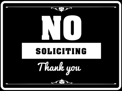 Custom Outdoor Yard Signs Multiple Sizes Stop Solicitation