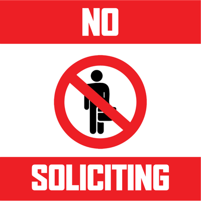 Custom Outdoor Yard Signs Multiple Sizes Soliciting Not Allowed