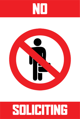 Custom Outdoor Yard Signs Multiple Sizes Soliciting Not Allowed