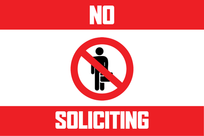 Custom Outdoor Yard Signs Multiple Sizes Soliciting Not Allowed