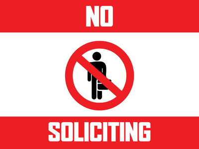 Custom Outdoor Yard Signs Multiple Sizes Soliciting Not Allowed