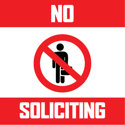 Custom Outdoor Yard Signs Multiple Sizes Soliciting Not Allowed