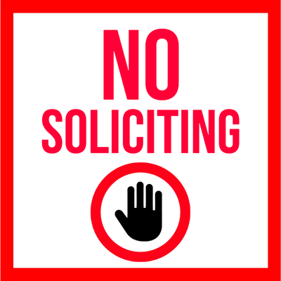 Custom Outdoor Yard Signs Multiple Sizes Stop Soliciting
