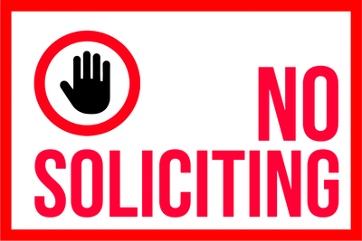Custom Outdoor Yard Signs Multiple Sizes Stop Soliciting