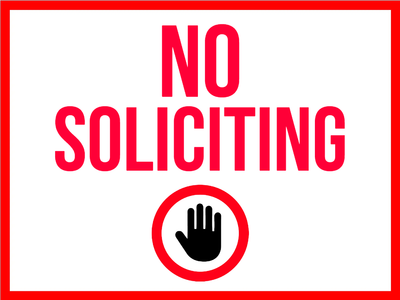Custom Outdoor Yard Signs Multiple Sizes Stop Soliciting