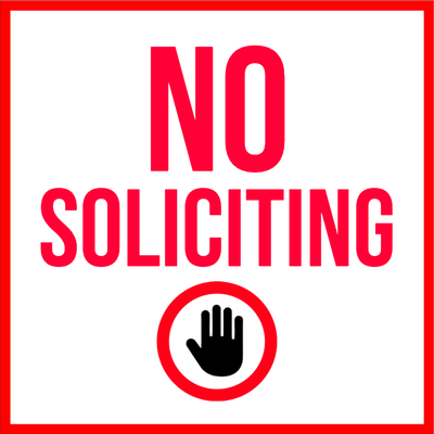 Custom Outdoor Yard Signs Multiple Sizes Stop Soliciting