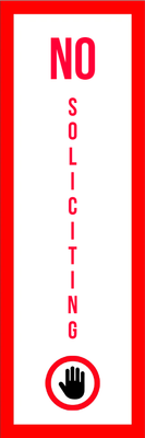 Custom Outdoor Yard Signs Multiple Sizes Stop Soliciting