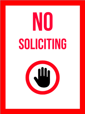 Custom Outdoor Yard Signs Multiple Sizes Stop Soliciting