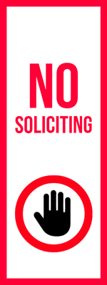 Custom Outdoor Yard Signs Multiple Sizes Stop Soliciting