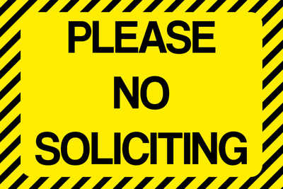 Custom Outdoor Yard Signs Multiple Sizes Please No Solicitation