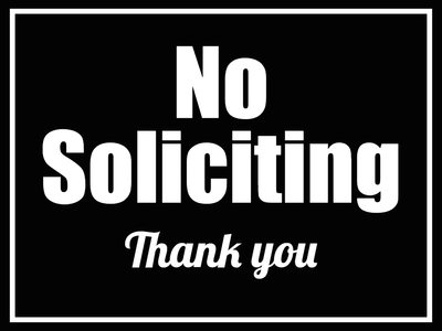 Custom Outdoor Yard Signs Multiple Sizes No Soliciting Thanks