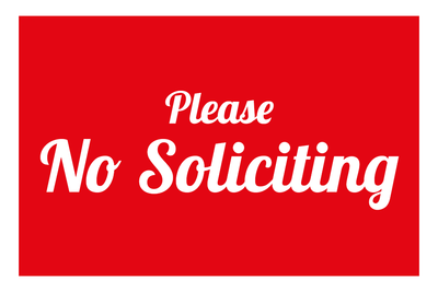 Custom Outdoor Yard Signs Multiple Sizes No Soliciting Please