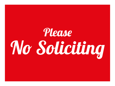 Custom Outdoor Yard Signs Multiple Sizes No Soliciting Please