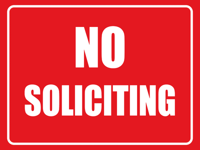 Custom Outdoor Yard Signs Multiple Sizes Solid No Soliciting