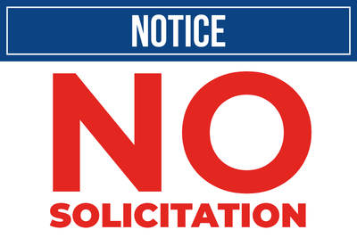 Custom Outdoor Yard Signs Multiple Sizes Notice No Solicitation