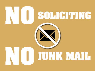 Custom Outdoor Yard Signs Multiple Sizes No Junk Mail