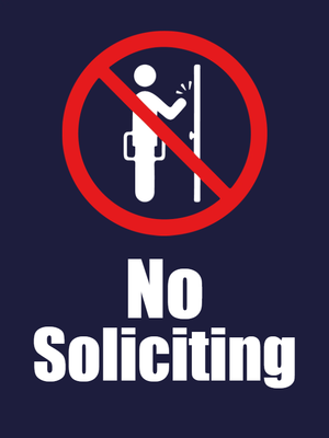 Custom Outdoor Yard Signs Multiple Sizes Strictly No Knocking