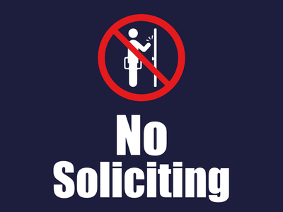 Custom Outdoor Yard Signs Multiple Sizes Strictly No Knocking