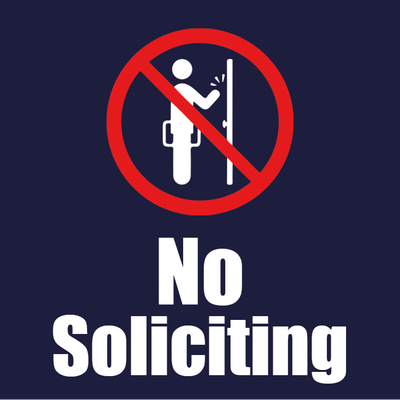 Custom Outdoor Yard Signs Multiple Sizes Strictly No Knocking