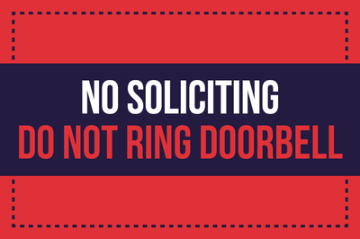 Custom Outdoor Yard Signs Multiple Sizes Strictly No Soliciting