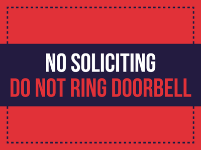 Custom Outdoor Yard Signs Multiple Sizes Strictly No Soliciting