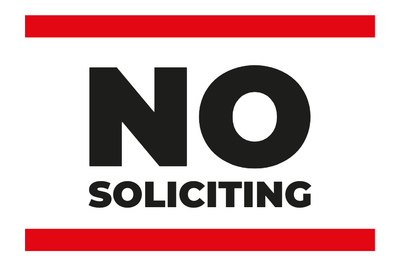 Custom Outdoor Yard Signs Multiple Sizes No Soliciting Anytime