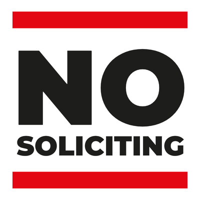 Custom Outdoor Yard Signs Multiple Sizes No Soliciting Anytime